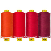 Naaigaren Set - Gütermann Mara 4x 1000m - rood naaigaren set MARA - SET - 837 - 156 - 367 - 369